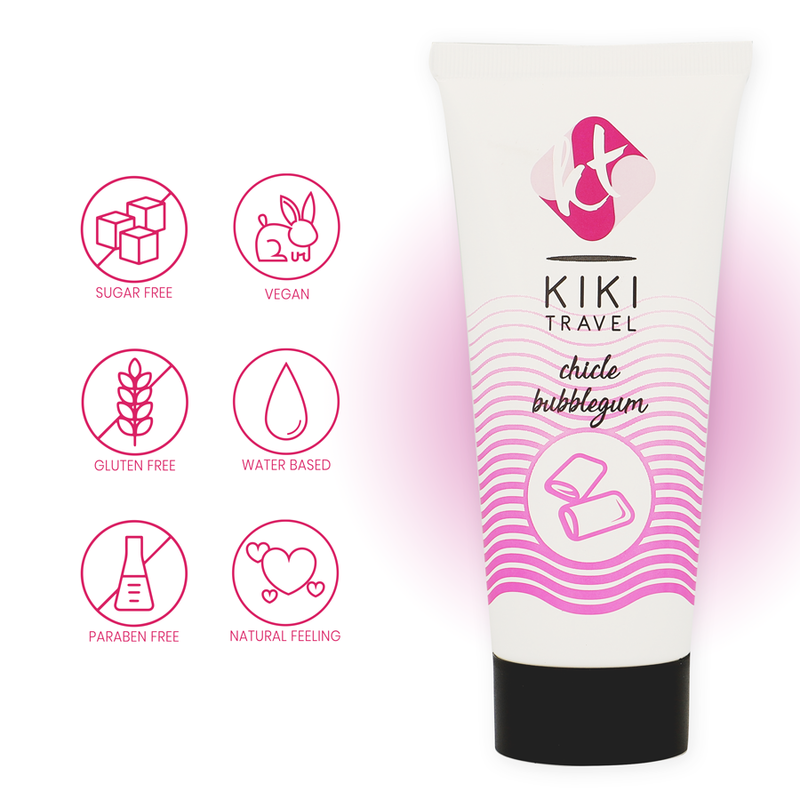 KIKÍ TRAVEL - LUBRICANTE CHICLE FRESA 50 ML