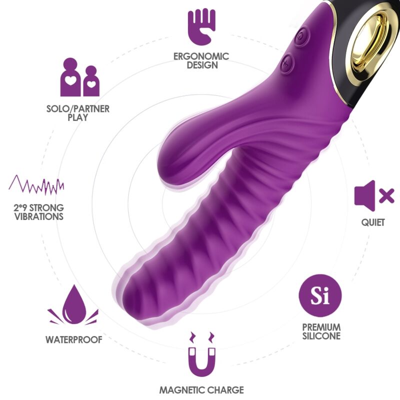 ARMONY - VIBRADOR DE SILICONA PÚRPURA ETERNITY