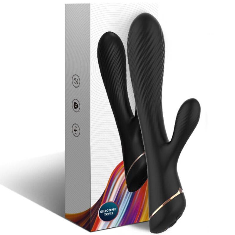 ARMONY - VIBRADOR CONEJO DE SILICONA NEGRO