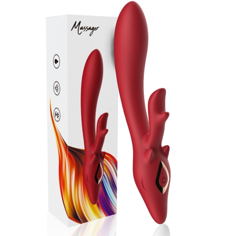 ARMONY - VIBRADOR CONEJO CURVO ROJO ELK