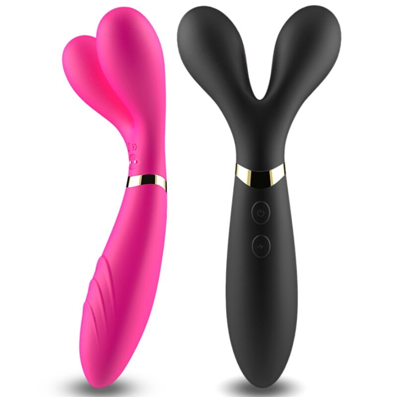 ARMONY - MASAJEADOR Y-WAND Y VIBRADOR DOBLE CABEZAL NEGRO