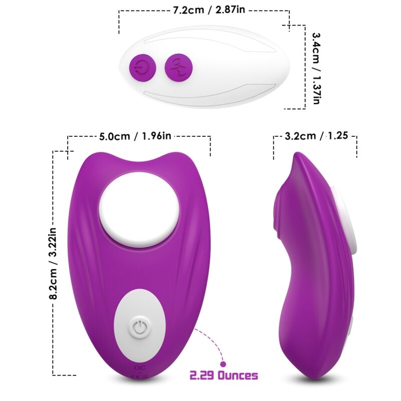 ARMONY - WEARABLE REMOTE CONTROL BUTTERFLY VIBRATING PANTS PURPLE