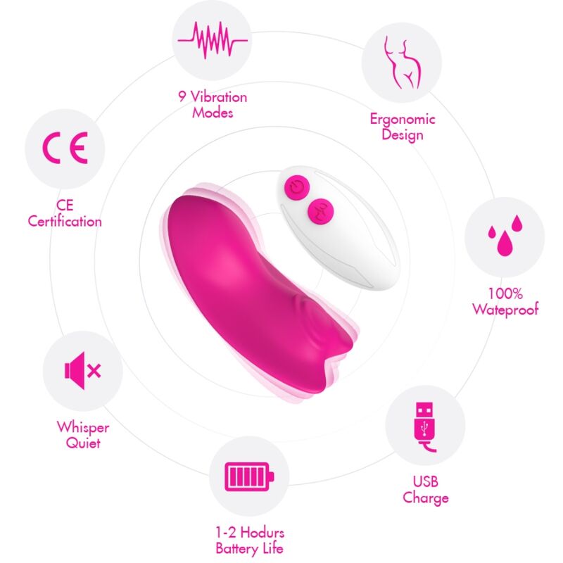 ARMONY - WEARABLE REMOTE CONTROL BUTTERFLY VIBRATING PANTS PURPLE