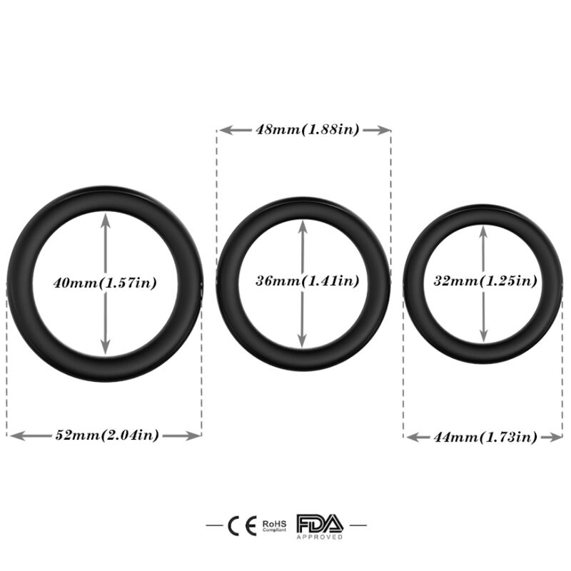 ARMONY - ANILLO TRIPLE DE SILICONA NEGRA
