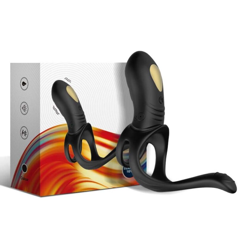 ARMONY - JOY JUMPER RING VIBRADOR PARA PAREJAS Y PLUG ANAL NEGRO