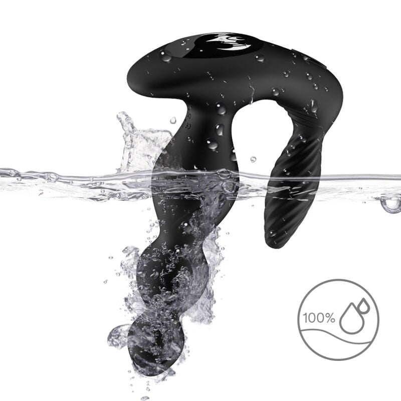 ARMONY - MANFUN VIBRADOR Y ESTIMULADOR PLUG ANAL CONTROL REMOTO NEGRO