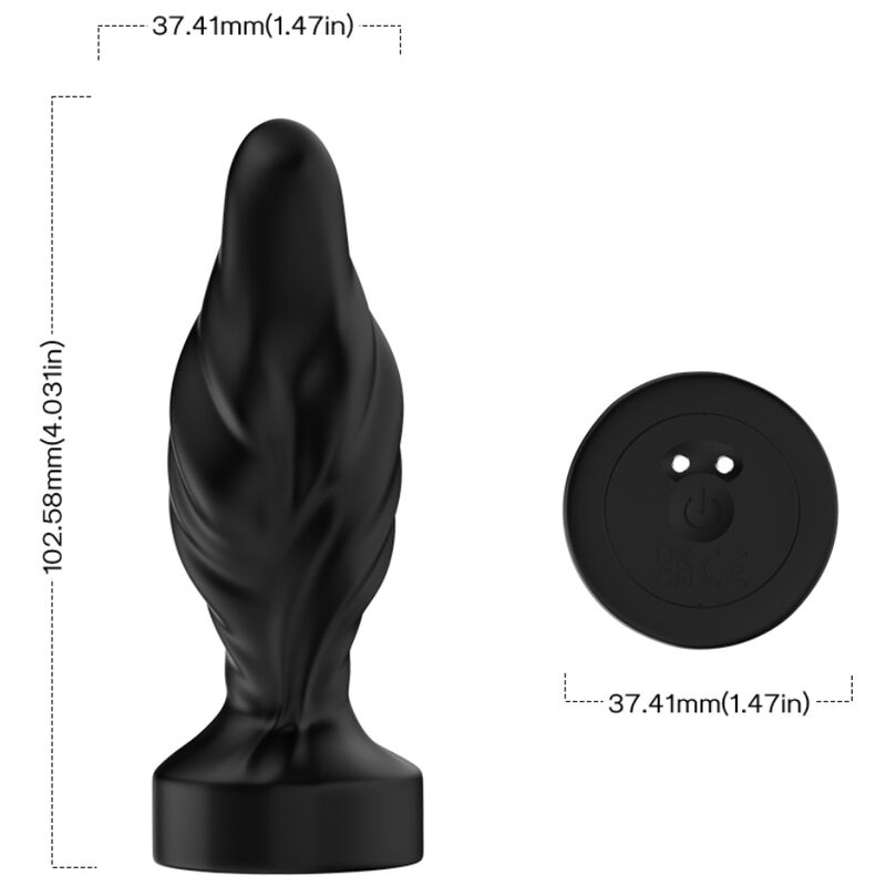 ARMONY - VIBRADOR CONTROL REMOTO Y PLUG ANAL NEGRO