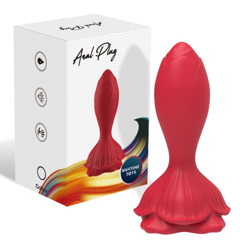 ARMONY - VIBRADOR ROSA Y PEQUEÑO PLUG ANAL CON CONTROL REMOTO ROJO