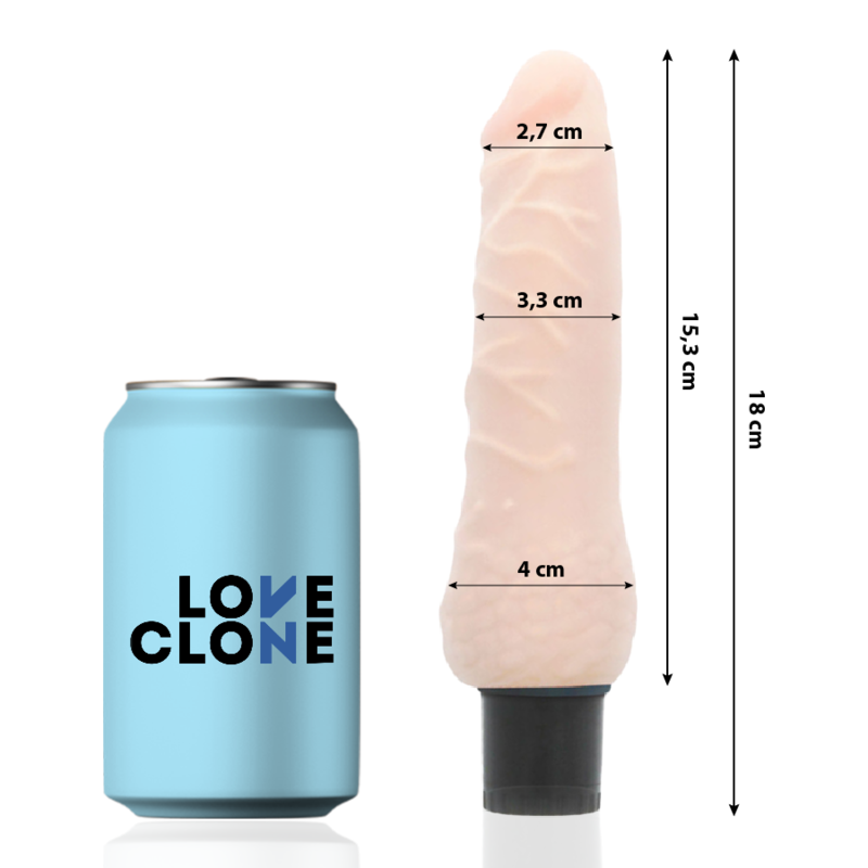LOVECLONE - SVEN VIBRADOR AUTOLUBRICANTE 18,5 CM -O- 3,3 CM