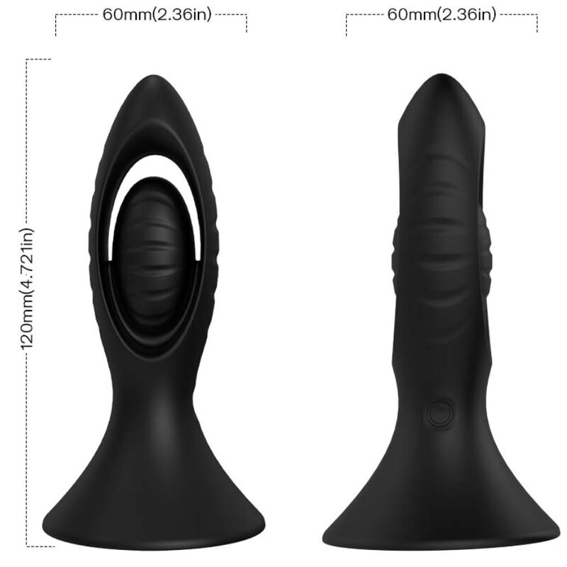 ARMONY - VIBRADOR Y PLUG ANAL DE SILICONA NEGRO