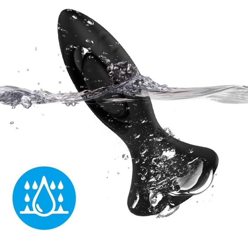 ARMONY - VIBRADOR Y PLUG ANAL DE SILICONA NEGRO
