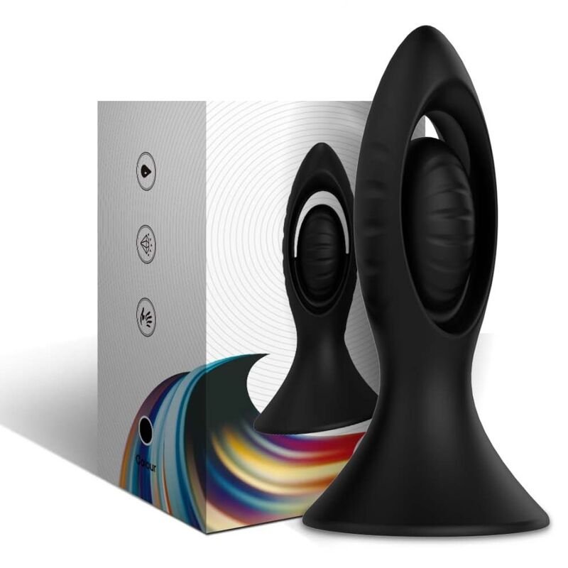 ARMONY - VIBRADOR Y PLUG ANAL DE SILICONA NEGRO