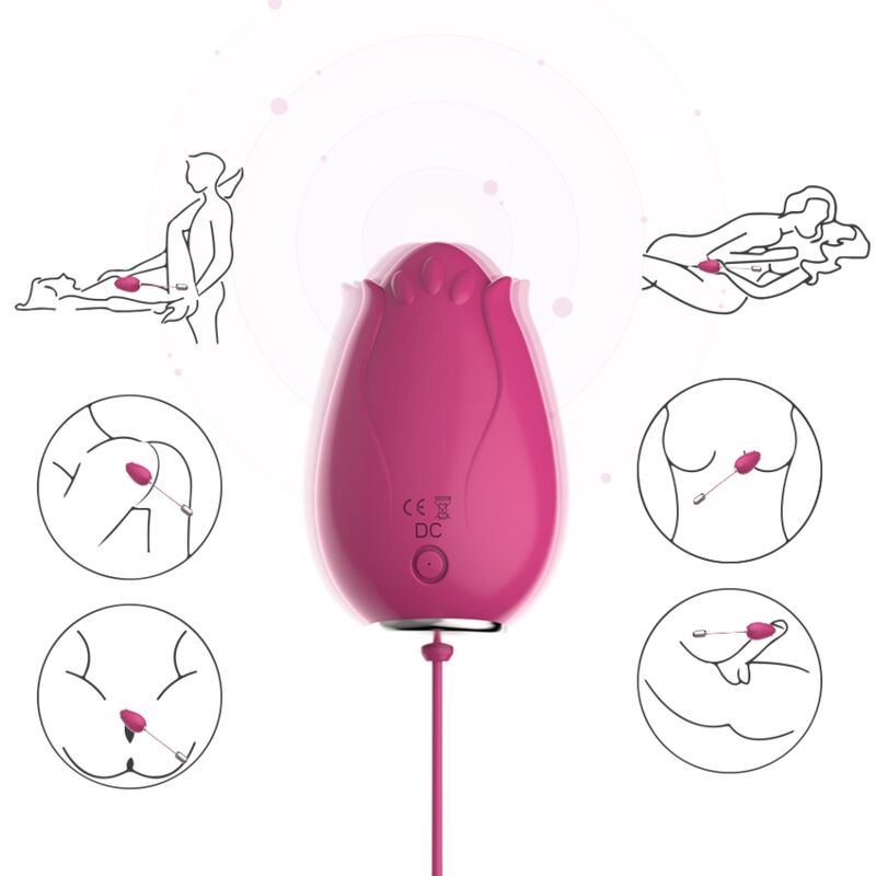 ARMONY - HUEVO VIBRADOR PUNTO G MANDALA CONTROL REMOTO FUCSIA