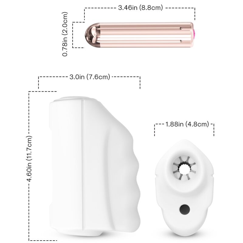 ARMONY - MASTURBADOR MAESTRO Y VIBRADOR BLANCO