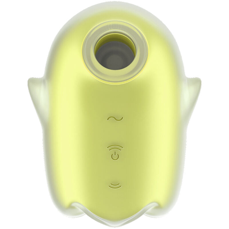 SATISFYER - VIBRADOR AMARILLO Y PULSADOR DE AIRE FANTASMA BRILLANTE