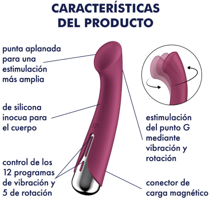 SATISFYER - SPINNING G-SPORT 1 RED ROTATOR VIBRATOR
