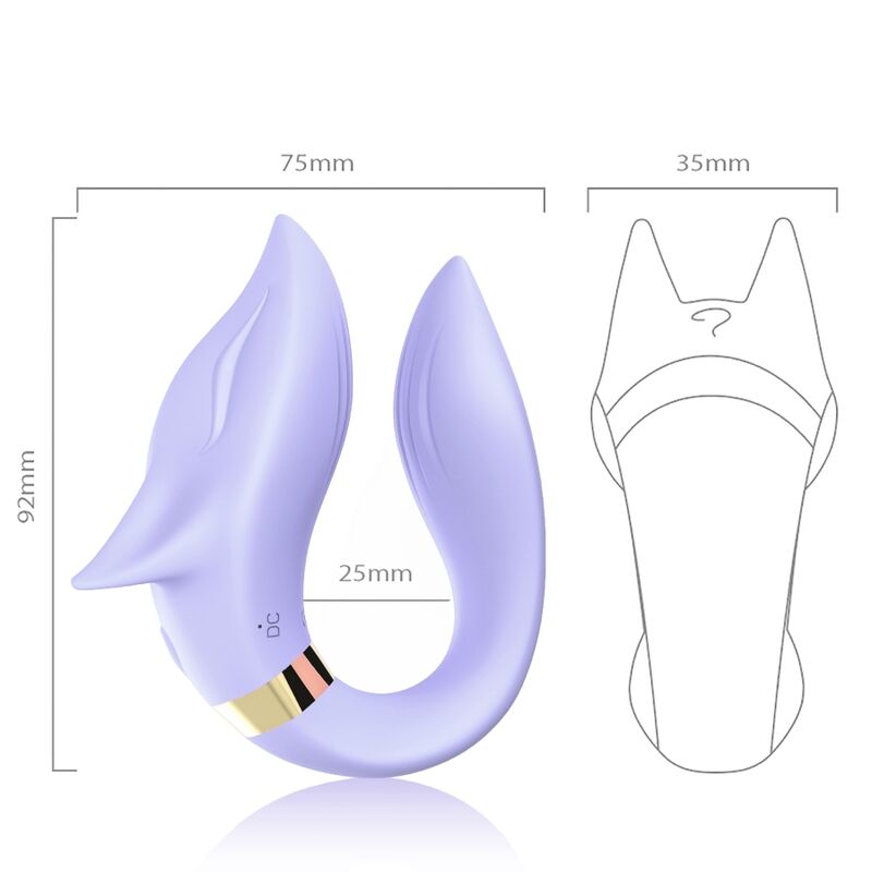 ARMONY - FOX VIBRATOR FOR COUPLES WITH PURPLE REMOTE CONTROL