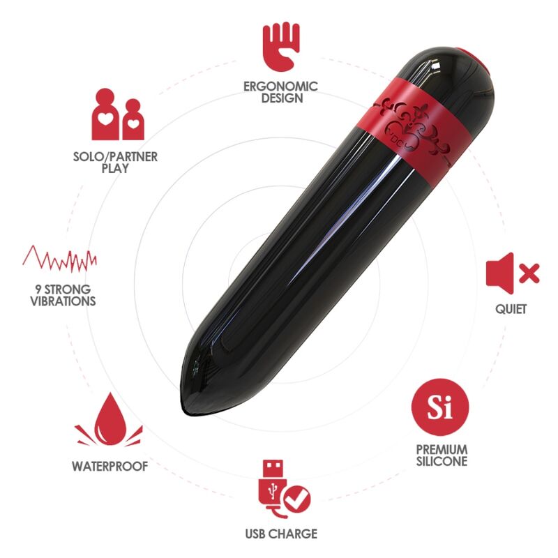 VIBRADOR ROCKET BULLET CONTROL REMOTO NEGRO