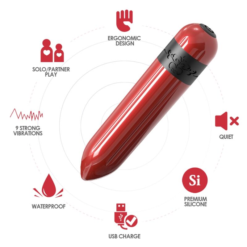 VIBRADOR COHETE CONTROL REMOTO BALA FUCSIA