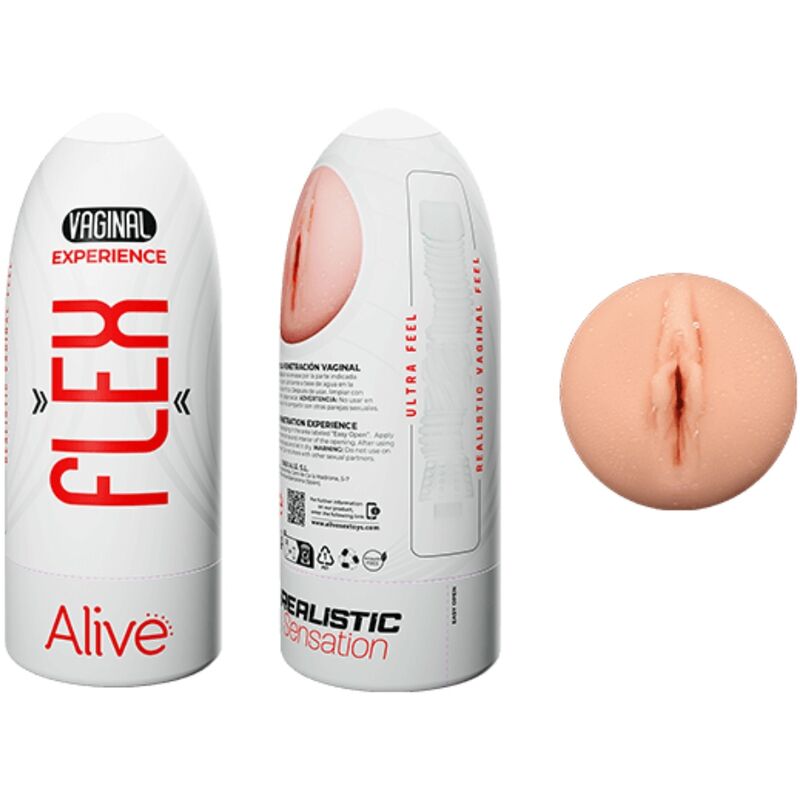 ALIVE - MASTURBADOR VAGINAL MASCULINO FLEXIBLE TALLA M