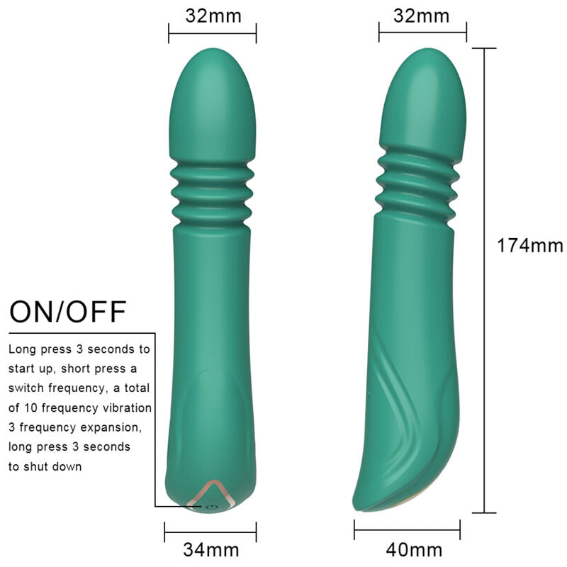 ARMONY - VIBRADOR Y EMPUJE PUNTO G VERDE