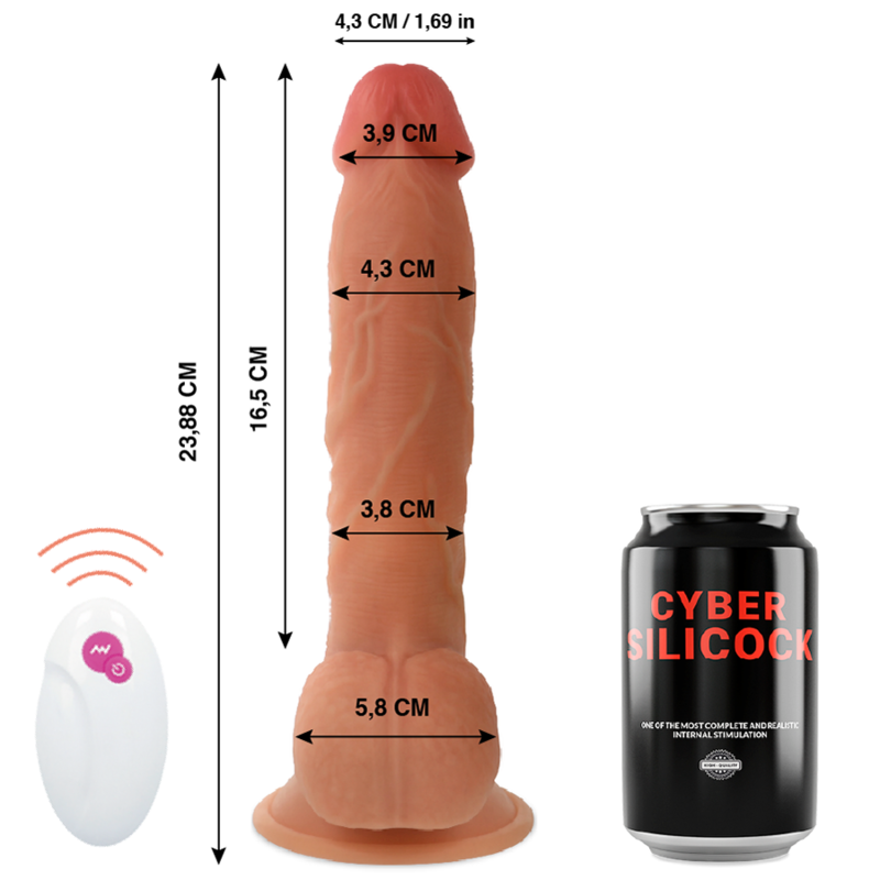 CYBER SILICOCK - CONTROL REMOTO REALISTA MAESTRO BEN 23,88 CM -O- 4,3 CM