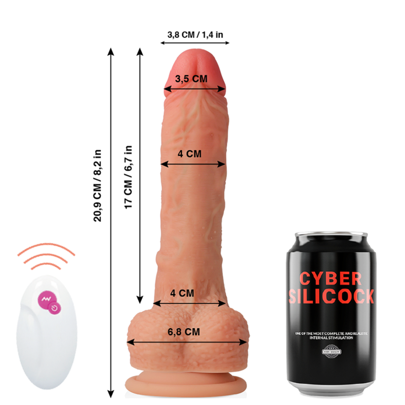 CYBER SILICOCK - CONTROL REMOTO REALISTA MAESTRO HUCK 20,9 CM -O- 4 CM