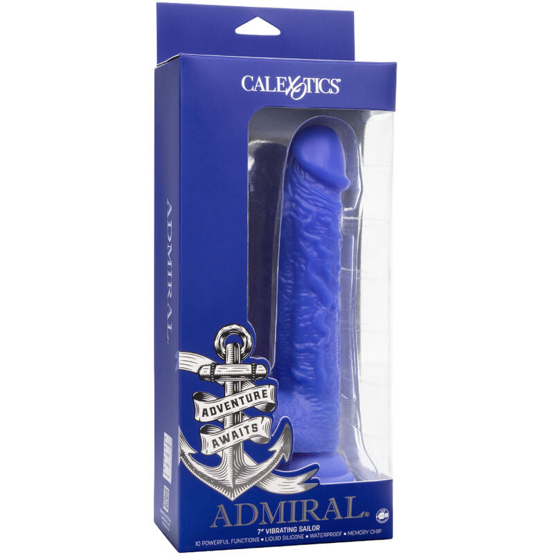 CALEXOTICS - DILDO VIBRADOR REALISTA AZUL ADMIRAL SAILOR
