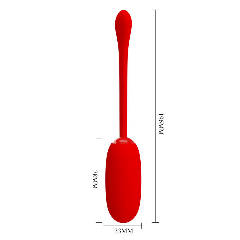 PRETTY LOVE - HUEVO VIBRADOR RECARGABLE Y A PRUEBA DE AGUA JULIUS ROJO