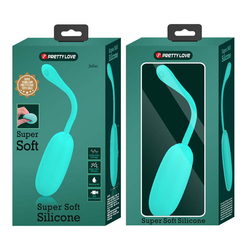 PRETTY LOVE - HUEVO VIBRADOR RECARGABLE Y A PRUEBA DE AGUA JULIUS AQUA GREEN