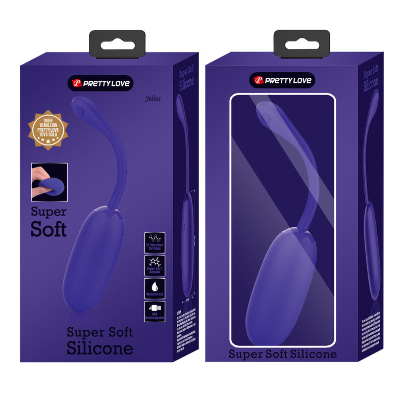 PRETTY LOVE - HUEVO VIBRADOR RECARGABLE IMPERMEABLE JULIUS PURPLE