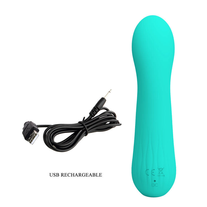 PRETTY LOVE - VIBRADOR RECARGABLE FAUN AQUA GREEN