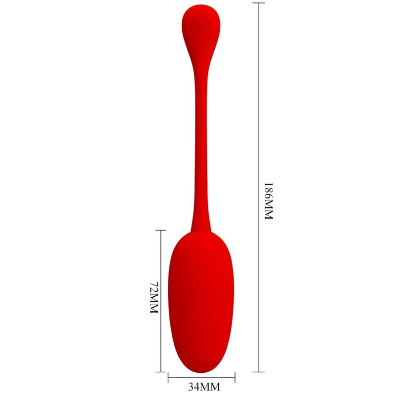 PRETTY LOVE - HUEVO VIBRADOR KNUCKER RECARGABLE ROJO