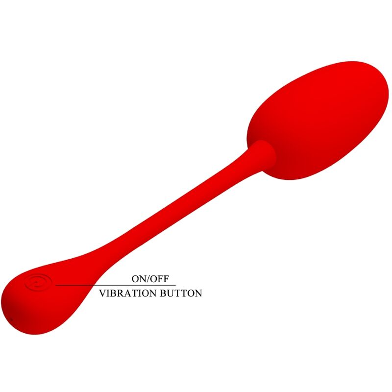 PRETTY LOVE - HUEVO VIBRADOR KNUCKER RECARGABLE ROJO