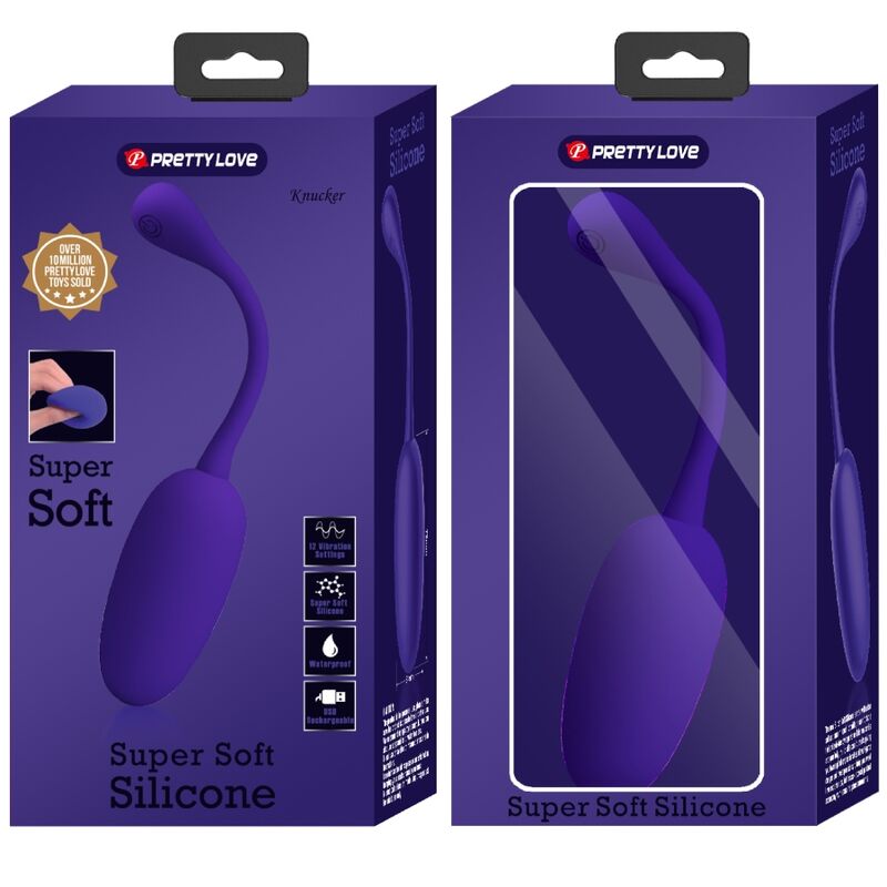 PRETTY LOVE - HUEVO VIBRADOR RECARGABLE KNUCKER MORADO