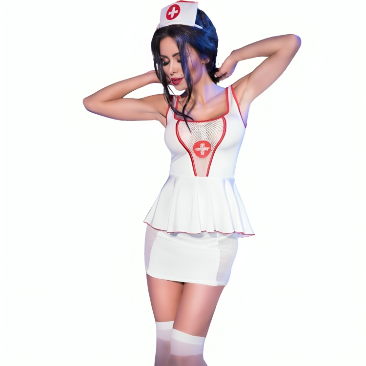 CHILIROSE - CR 4160 TRAJE DE ENFERMERA TOP Y FALDA L/XL