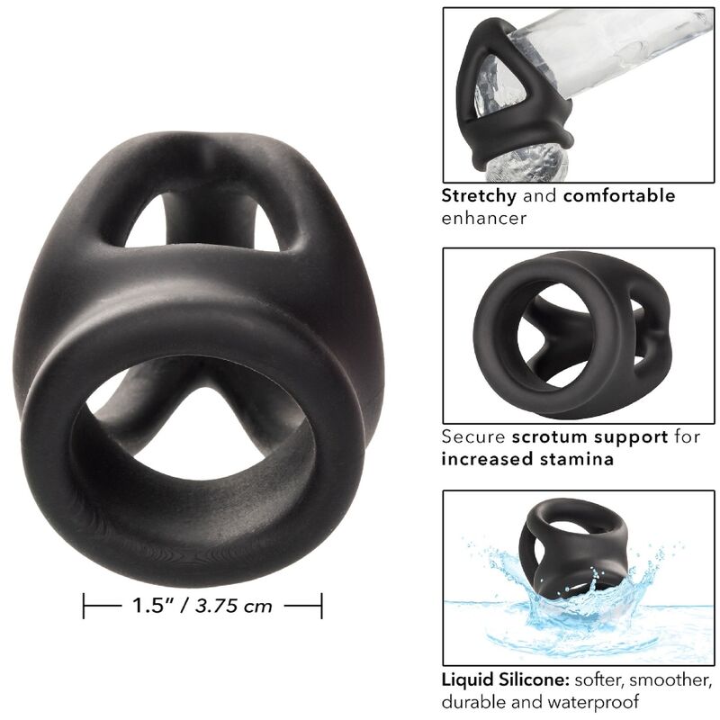CALEXOTICS - ANILLO DOBLE JAULA ALPHA NEGRO