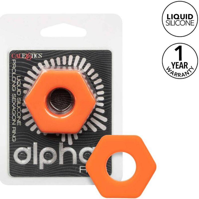 CALEXOTICS - ANILLO ALPHA PROLONGADOR SEXAGON NARANJA
