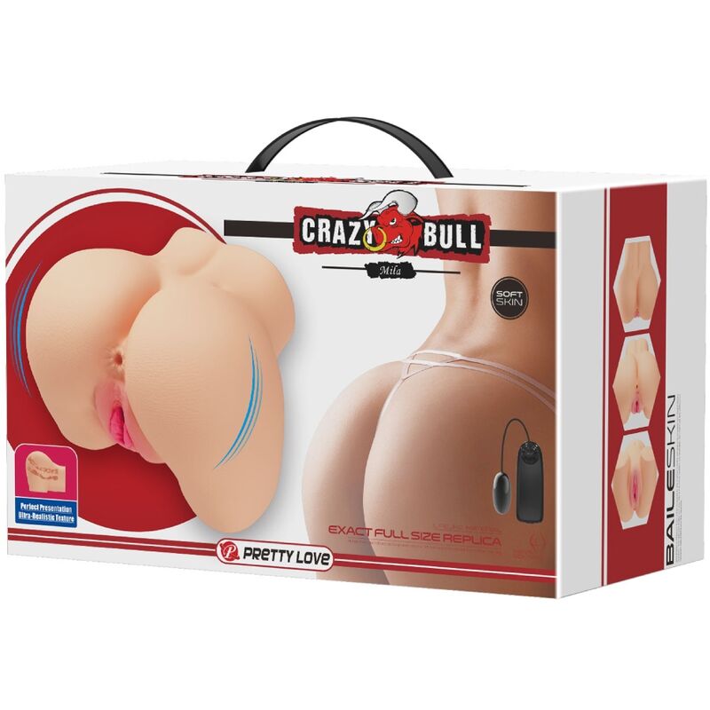 CRAZY BULL - REALISTIC VAGINA VIBRATOR AND NUDE MILA