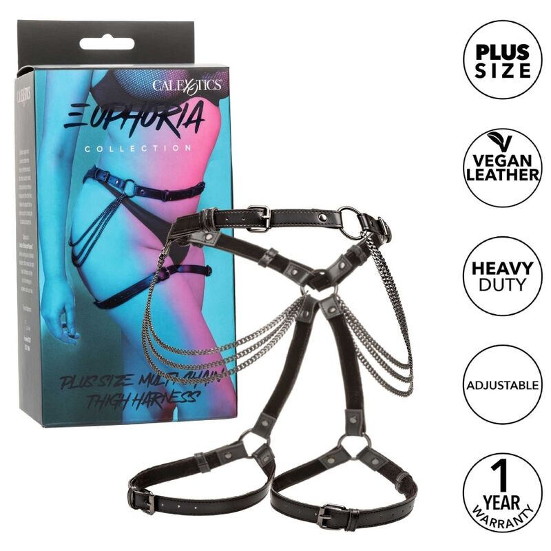 CALEXOTICS - ARNÉS DE MUSLOS MULTICADENA EUPHORIA TALLA GRANDE