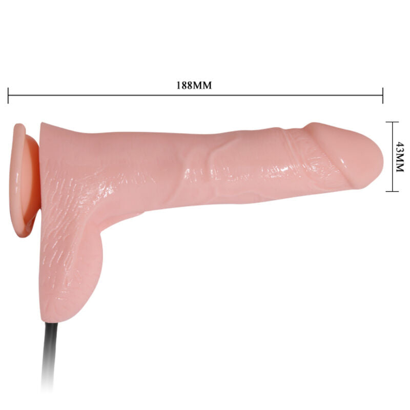 BAILE - DILDO INFLABLE REALISTA CON VENTOSA 15 CM