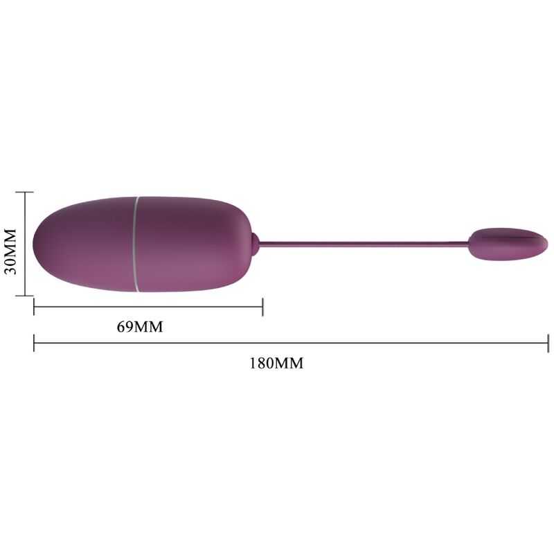 PRETTY LOVE - HUEVO VIBRADOR NINFA CONTROLADO POR APLICACIÓN PÚRPURA