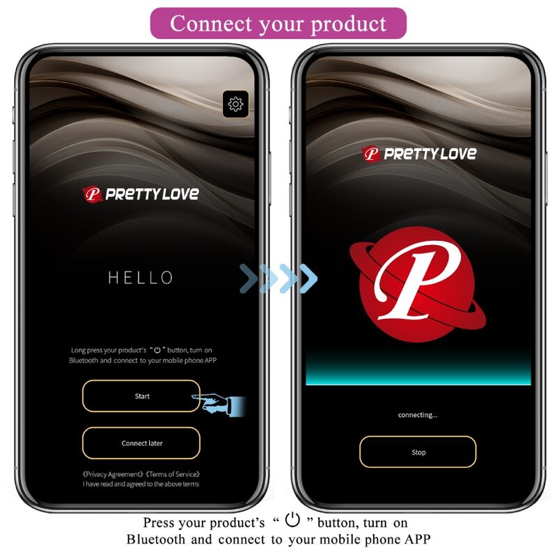 PRETTY LOVE - HUEVO VIBRADOR NINFA CONTROLADO POR APLICACIÓN PÚRPURA