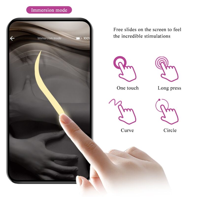 PRETTY LOVE - HUEVO VIBRADOR NINFA CONTROLADO POR APLICACIÓN PÚRPURA