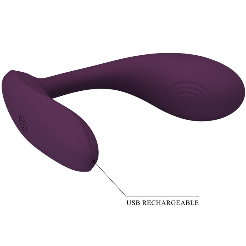PRETTY LOVE - BAIRD G-SPOT 12 VIBRACIONES RECARGABLE PÚRPURA APP