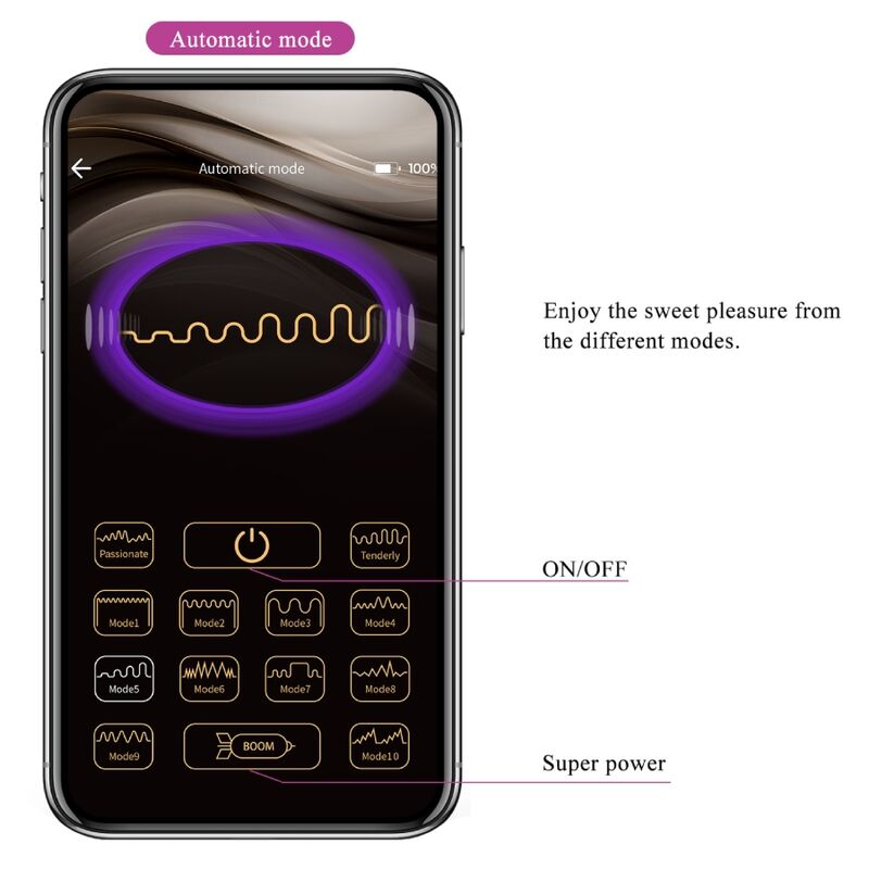 PRETTY LOVE - BAIRD G-SPOT 12 VIBRACIONES RECARGABLE PÚRPURA APP