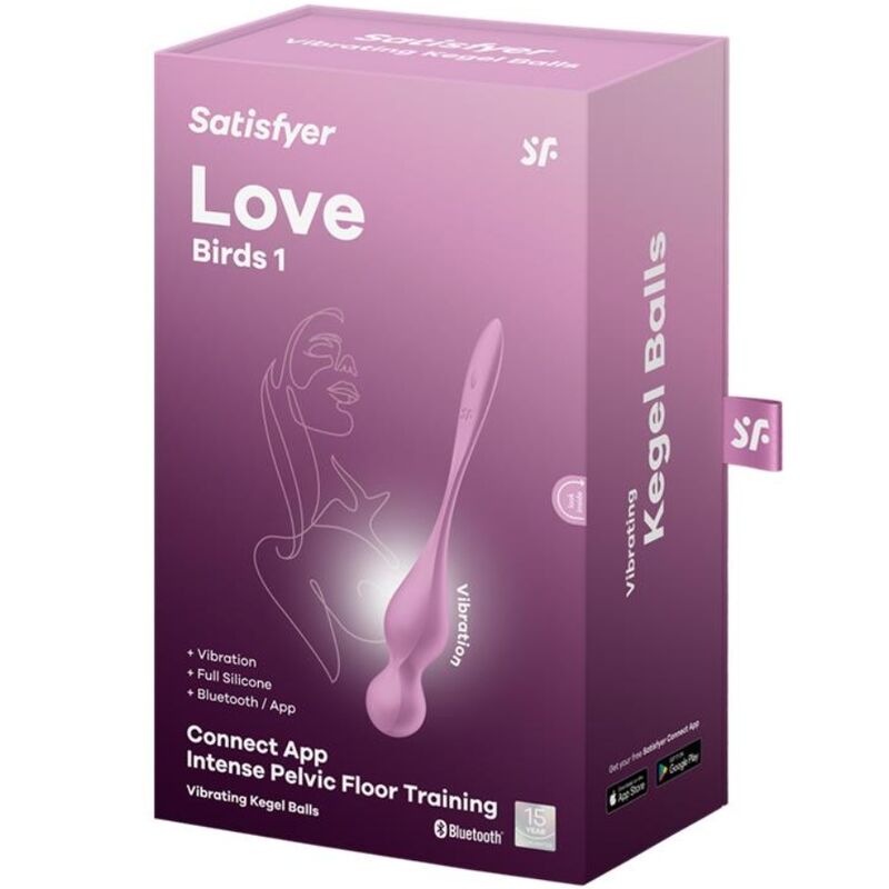 SATISFYER - BOLAS KEGEL VIBRATORIAS ROSAS LOVE BIRDS