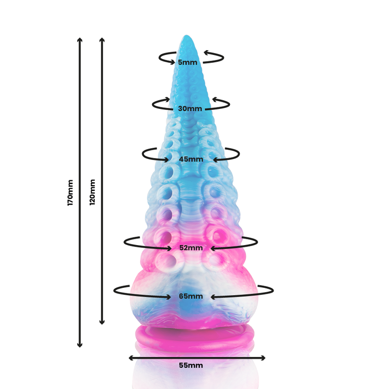 ÉPICO - DILDO PHORCYS TENTÁCULO AZUL TAMAÑO PEQUEÑO