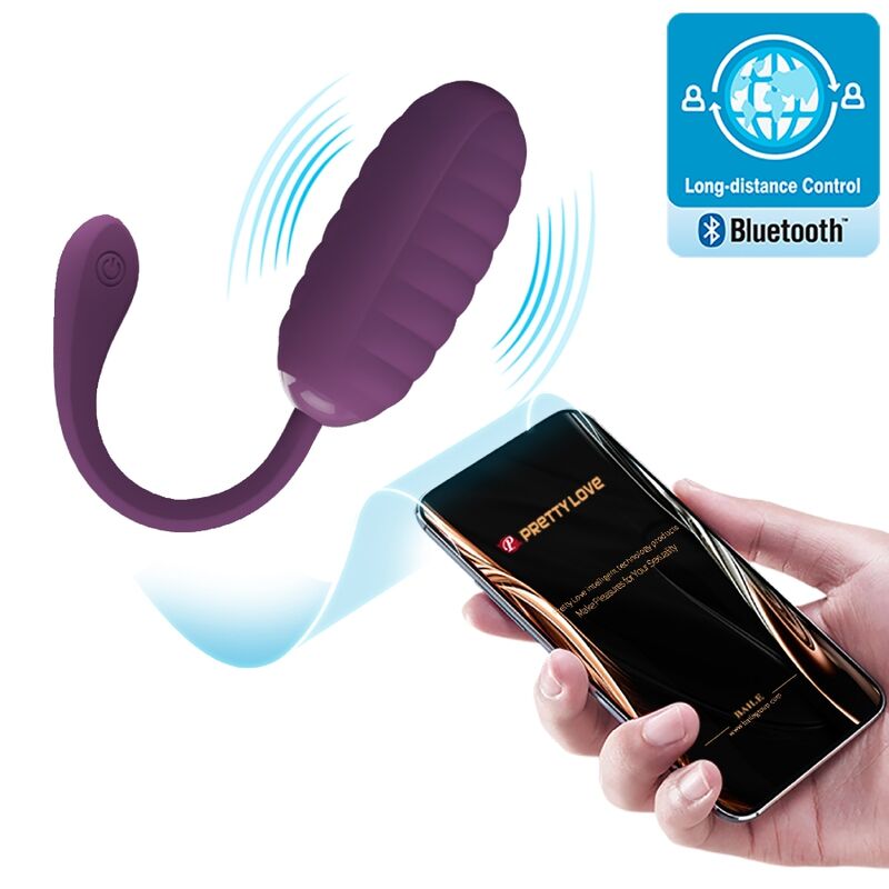 PRETTY LOVE - HUEVO VIBRADOR RECARGABLE PÚRPURA CASPER