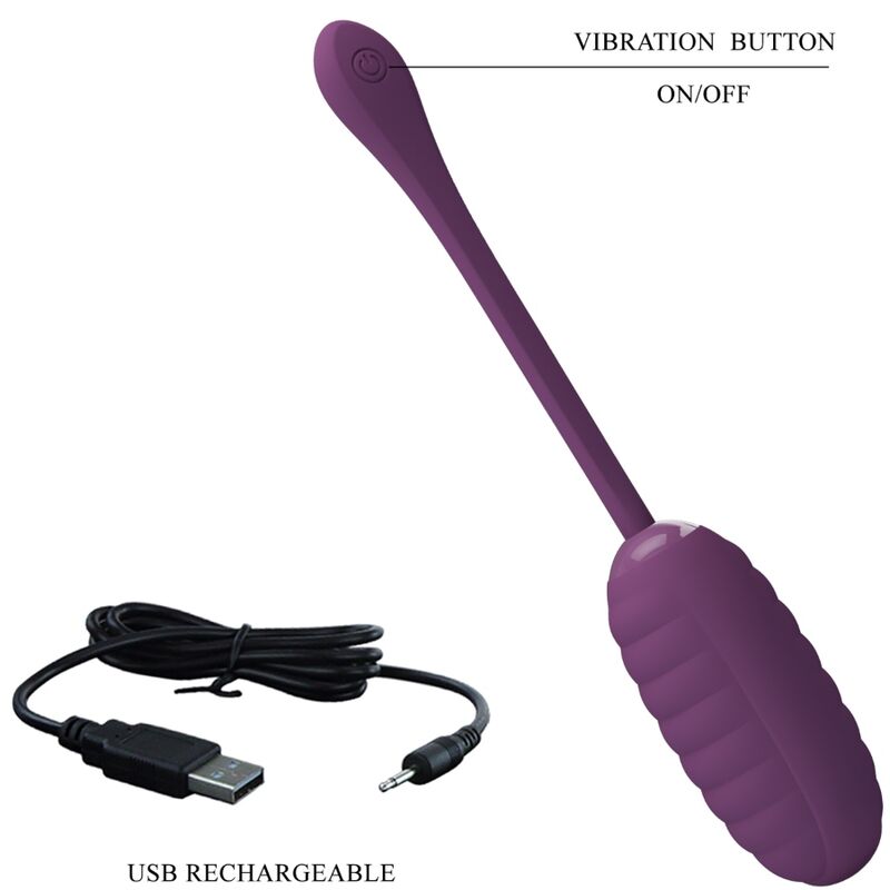 PRETTY LOVE - HUEVO VIBRADOR RECARGABLE PÚRPURA CASPER